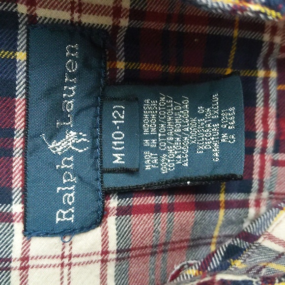 Boy's Ralph Lauren Long Sleeve Button Down Polo Shirt - Medium (10-12) - Picture 4 of 5